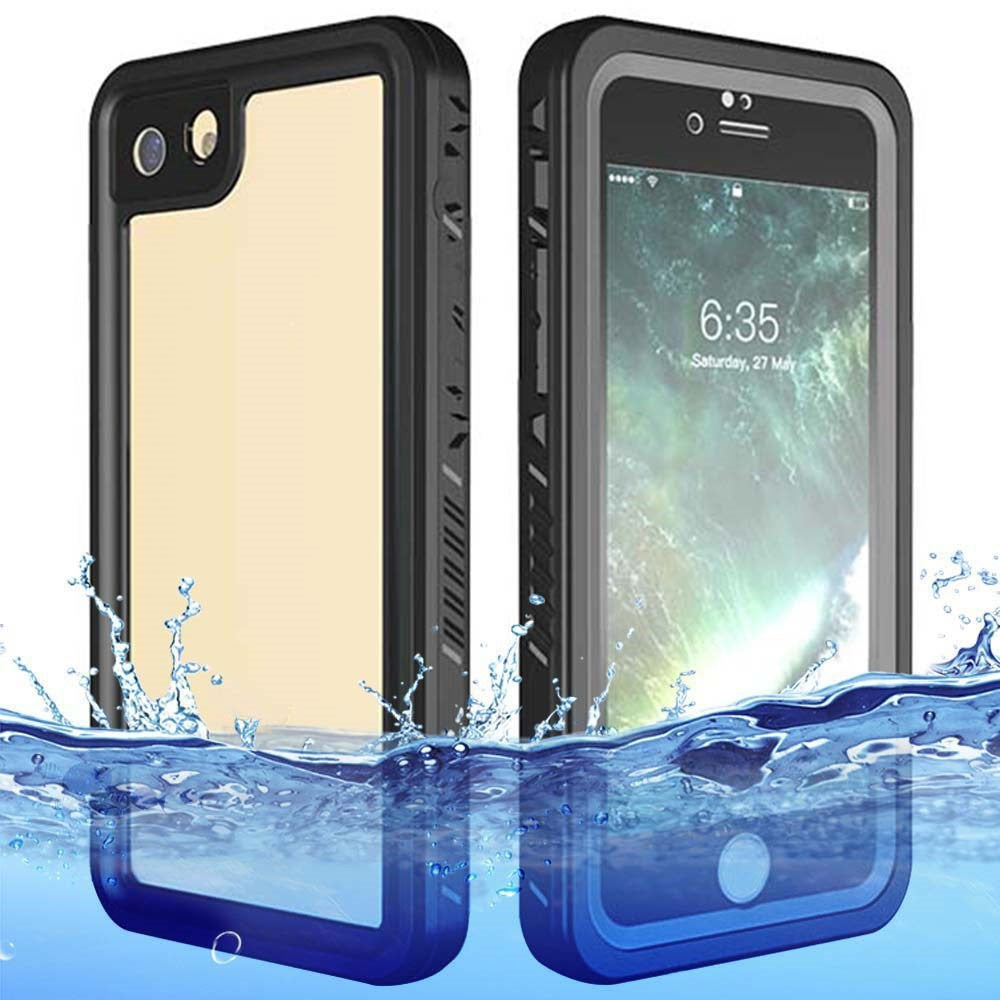 iPhone SE (2022 / 2020) / 8 / 7 Redpepper IP68 Vanntett Deksel - Svart / Gjennomsiktig