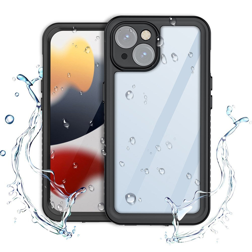 iPhone 15 Redpepper IP68 Vanntett Deksel - Svart / Gjennomsiktig