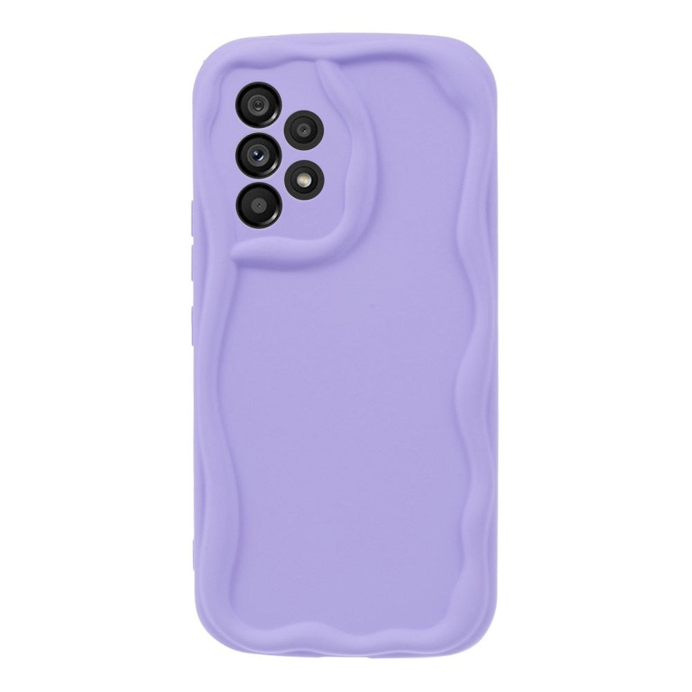 EIDERWOOD Samsung Galaxy A23 / A23 (5G) Fleksibelt Plast Deksel med Bølgete Kanter - Gul