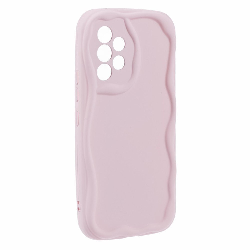 EIDERWOOD Samsung Galaxy A23 / A23 (5G) Fleksibelt Plast Deksel med Bølgete Kanter - Rosa