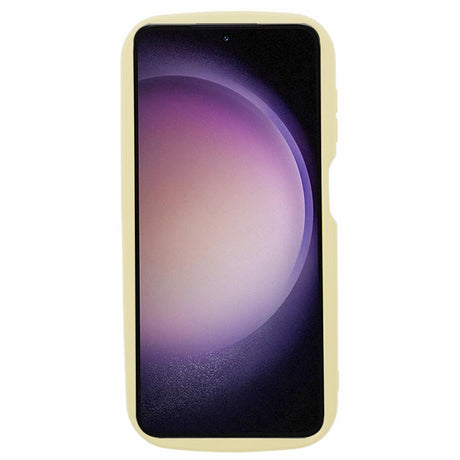 EIDERWOOD Samsung Galaxy S23 FE Fleksibelt Plast Deksel med Bølgete Kanter - Gul