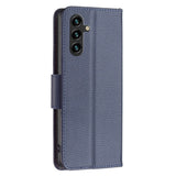 Samsung Galaxy A15 (5G) / A15 PU Litchi Skin Flip Deksel med Lommebok & Stropp - Blå