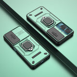 Honor 90 Lite Håndverker Deksel med Magnetisk Kickstand Og Cam Slider - Grønn
