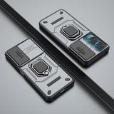 Honor 90 Lite Håndverker Deksel med Magnetisk Kickstand Og Cam Slider - Grå