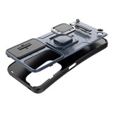 Honor 90 Lite Håndverker Deksel med Magnetisk Kickstand Og Cam Slider - Blå