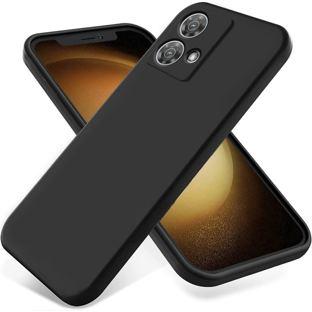 EIDERWOOD Motorola Edge 40 Neo Liquid Silikon Deksel med Stropp - Svart