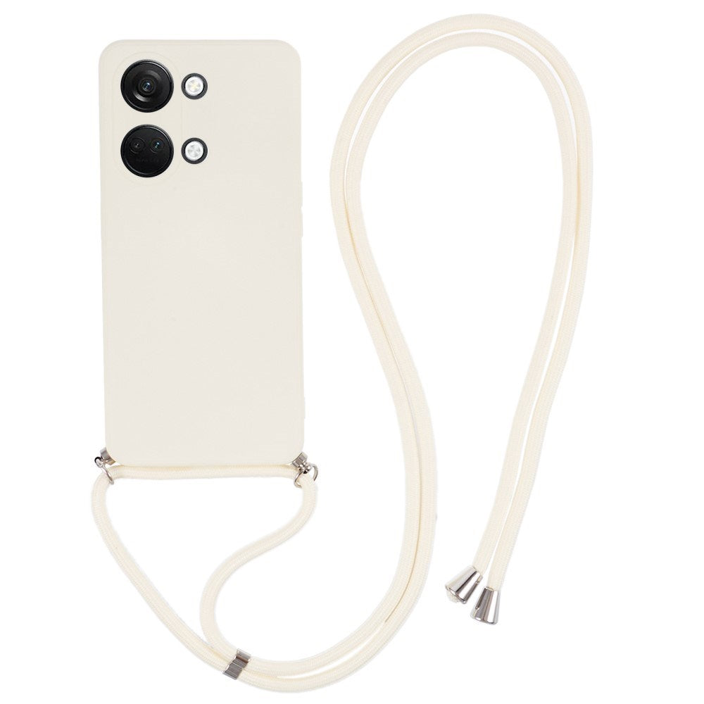 EIDERWOOD OnePlus Nord 3 (5G) Fleksibelt Plast Deksel med Justerbar Stropp - Hvit