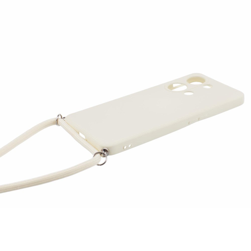 EIDERWOOD OnePlus Nord 3 (5G) Fleksibelt Plast Deksel med Justerbar Stropp - Hvit