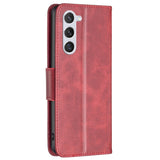 Samsung Galaxy S24 Kunstskinn Flip-Deksel med Lommebok og Stropp - Rød