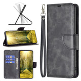 Samsung Galaxy S24 Kunstskinn Flip-Deksel med Lommebok og Stropp - Svart