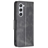 Samsung Galaxy S24 Kunstskinn Flip-Deksel med Lommebok og Stropp - Svart