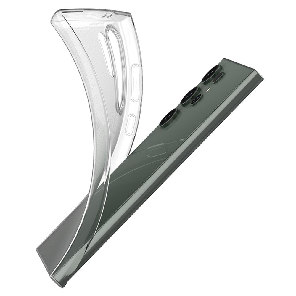 Samsung Galaxy S24 Ultra Fleksibelt TPU Plastdeksel - Gjennomsiktig