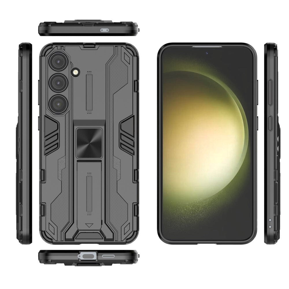 Samsung Galaxy S24+ (Plus) Håndverker Deksel med Kickstand - Svart