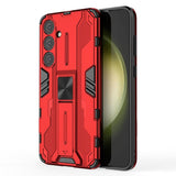Samsung Galaxy S24+ (Plus) Håndverker Deksel med Kickstand - Rød