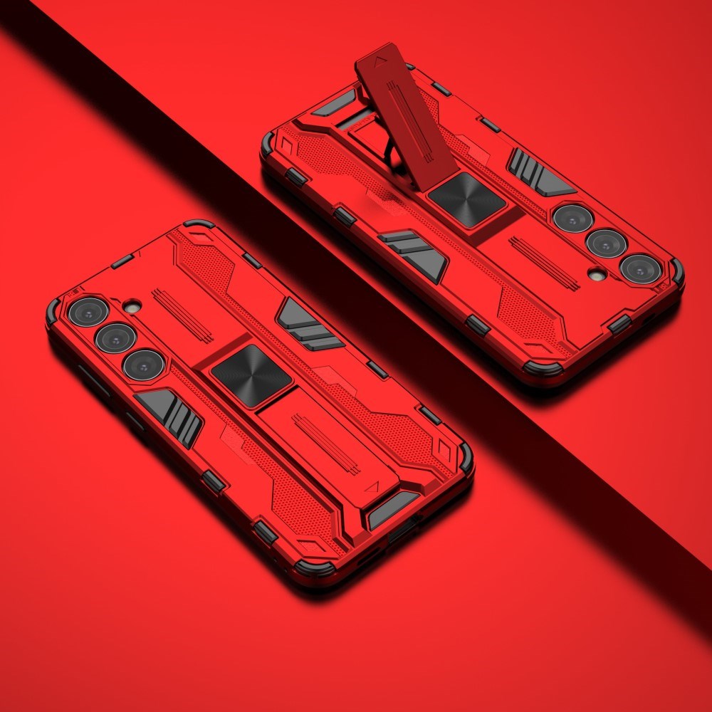 Samsung Galaxy S24+ (Plus) Håndverker Deksel med Kickstand - Rød