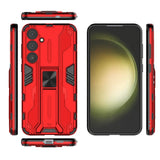 Samsung Galaxy S24+ (Plus) Håndverker Deksel med Kickstand - Rød