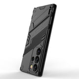 Samsung Galaxy S24 Ultra Hybrid Håndverker Deksel Med Kickstand - Svart