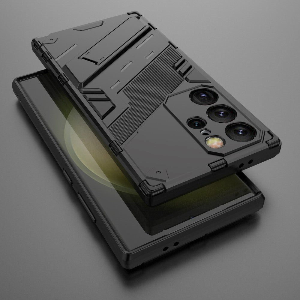 Samsung Galaxy S24 Ultra Hybrid Håndverker Deksel Med Kickstand - Svart