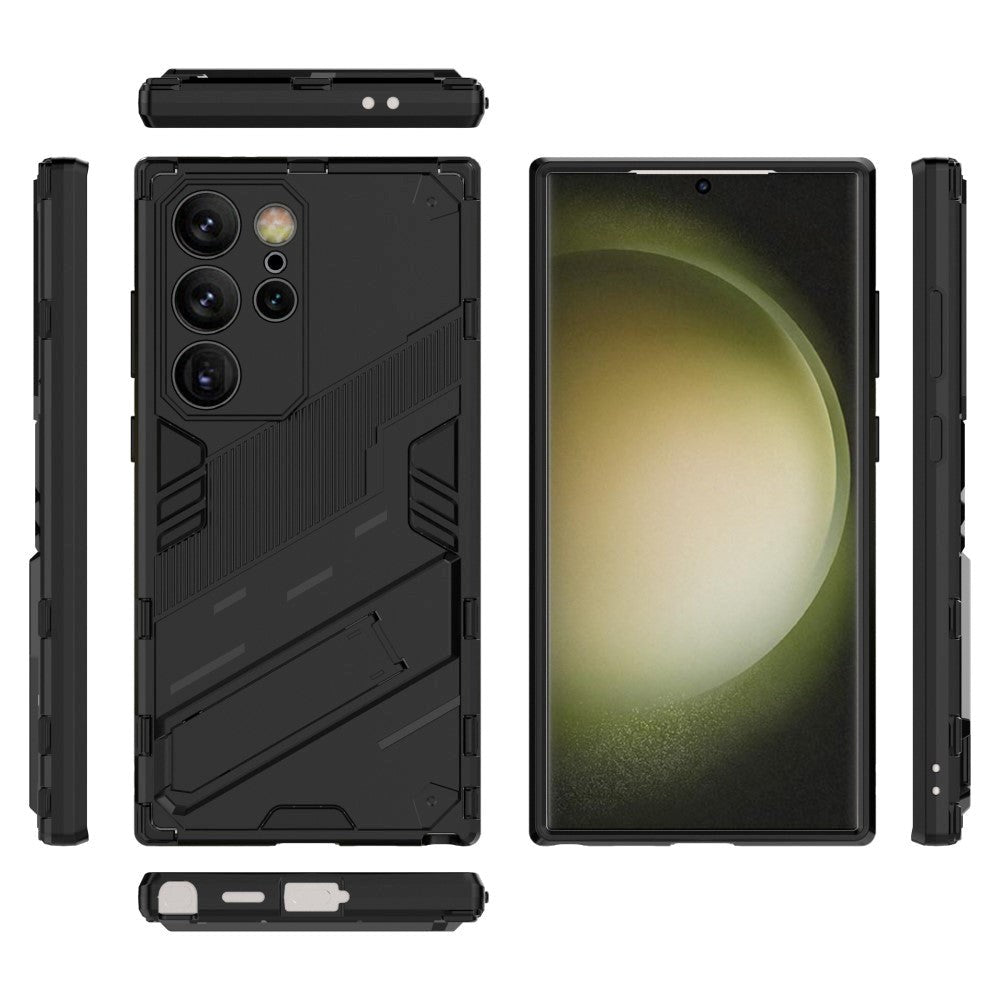Samsung Galaxy S24 Ultra Hybrid Håndverker Deksel Med Kickstand - Svart