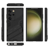Samsung Galaxy S24 Ultra Hybrid Håndverker Deksel Med Kickstand - Svart