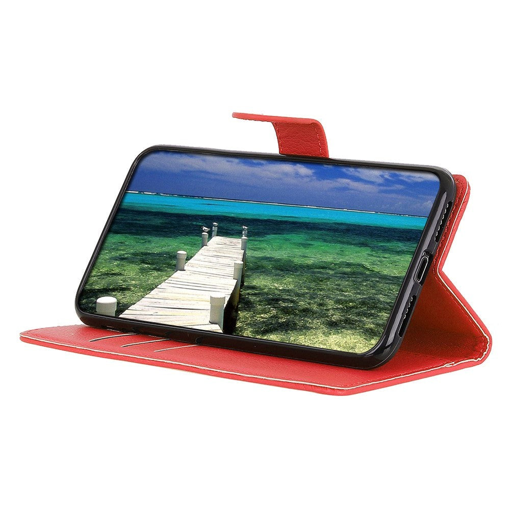 Xiaomi 14 Pro PU Litchi Skin Flip Deksel med Lommebok - Rød