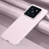 Xiaomi 14 Pro Skinndekket Plastdeksel med Innebygd Kamerabeskytter - Rosa