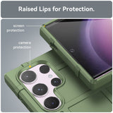 Samsung Galaxy S24 Ultra Rugged Shield Håndverker Deksel - Grønn