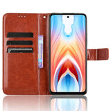 EIDERWOOD OnePlus Nord N30 SE (5G) / OPPO A79 (5G) Skinn Flip-Deksel med Lommebok og Stativfunksjon - Brun