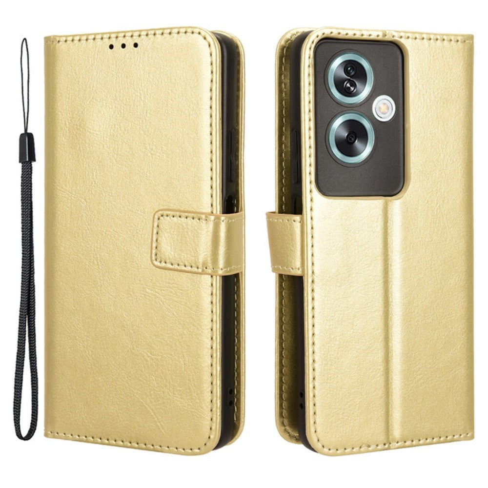 EIDERWOOD OnePlus Nord N30 SE (5G) / OPPO A79 (5G) Skinn Flip-Deksel med Lommebok og Stativfunksjon - Guld
