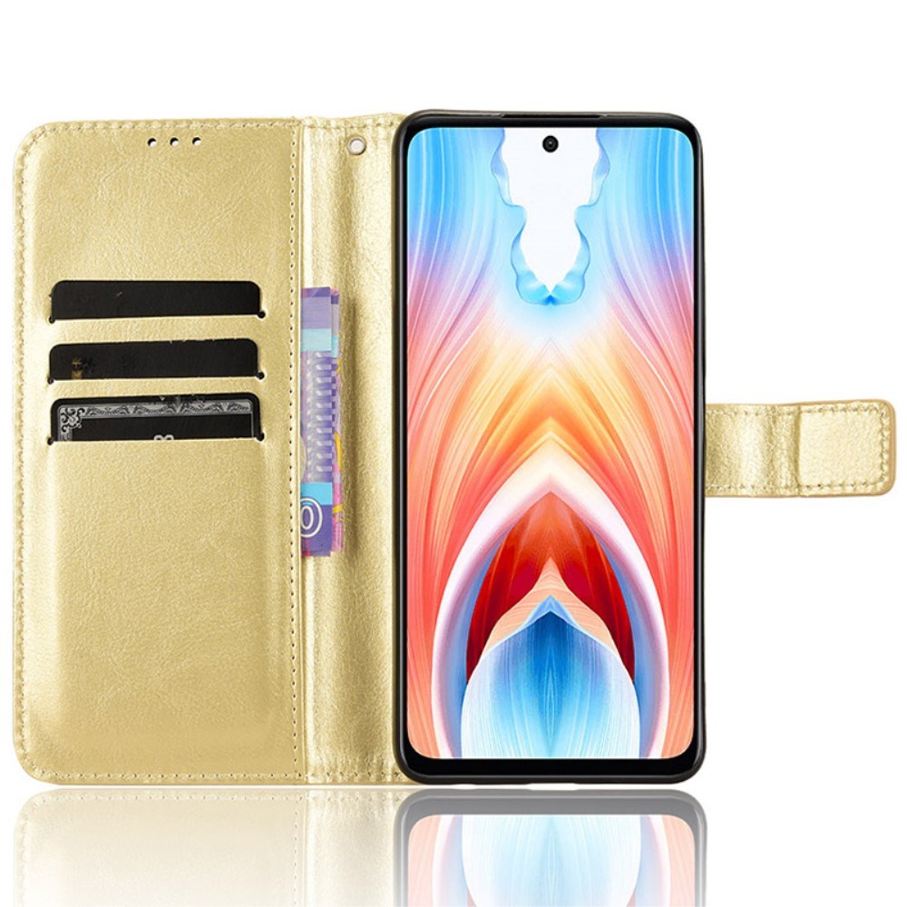 EIDERWOOD OnePlus Nord N30 SE (5G) / OPPO A79 (5G) Skinn Flip-Deksel med Lommebok og Stativfunksjon - Guld