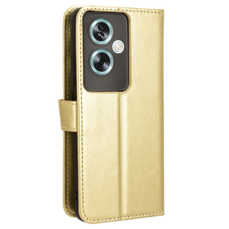 EIDERWOOD OnePlus Nord N30 SE (5G) / OPPO A79 (5G) Skinn Flip-Deksel med Lommebok og Stativfunksjon - Guld