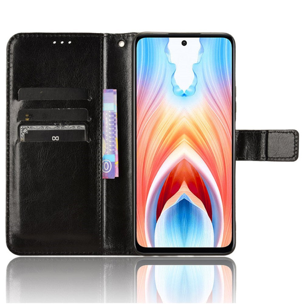 EIDERWOOD OnePlus Nord N30 SE (5G) / OPPO A79 (5G) Skinn Flip-Deksel med Lommebok og Stativfunksjon - Svart