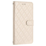 EIDERWOOD Motorola Moto G84 Skinn Flip Deksel m. Lommebok & Stropp - Rhombus - Beige
