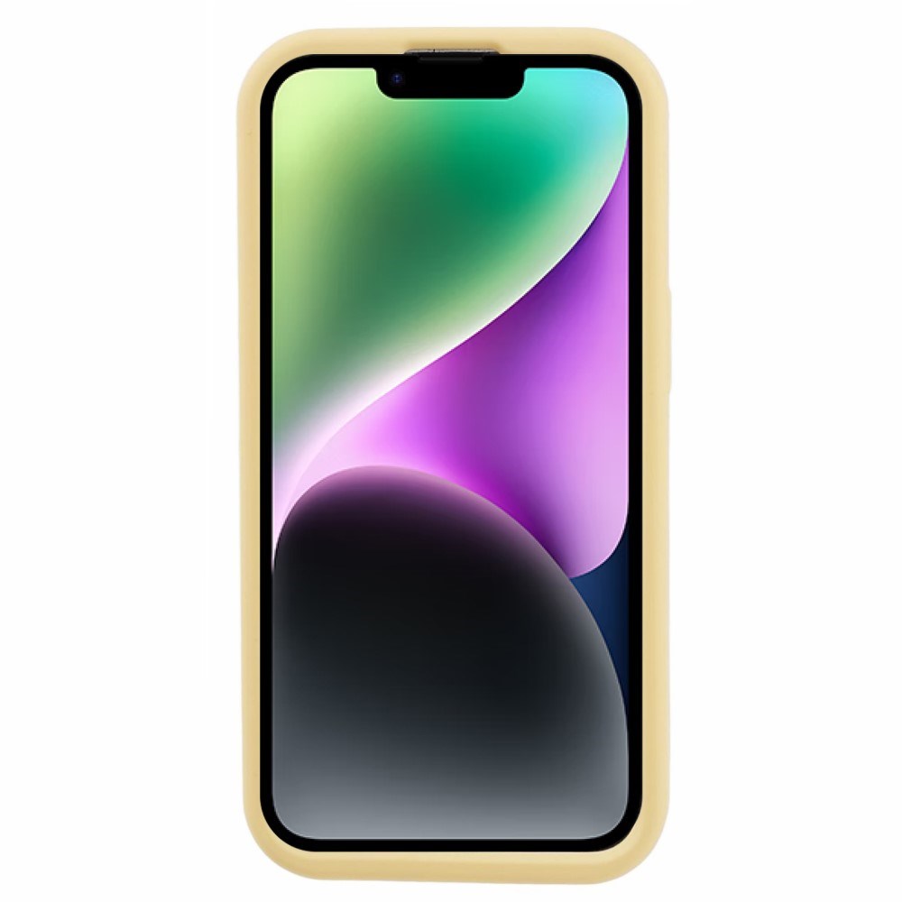 EIDERWOOD iPhone 14 Silikon Deksel med 3D Andedesign – Gul