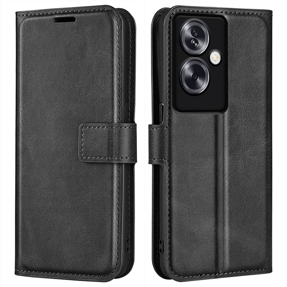 EIDERWOOD OPPO A79 (5G) / A2 (5G) Kunst Skinn Flippdeksel med Lommebok og Stativ - Svart