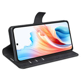 EIDERWOOD OPPO A79 (5G) / A2 (5G) Kunst Skinn Flippdeksel med Lommebok og Stativ - Svart