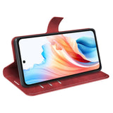 EIDERWOOD OPPO A79 (5G) / A2 (5G) Kunst Skinn Flippdeksel med Lommebok og Stativ - Rød