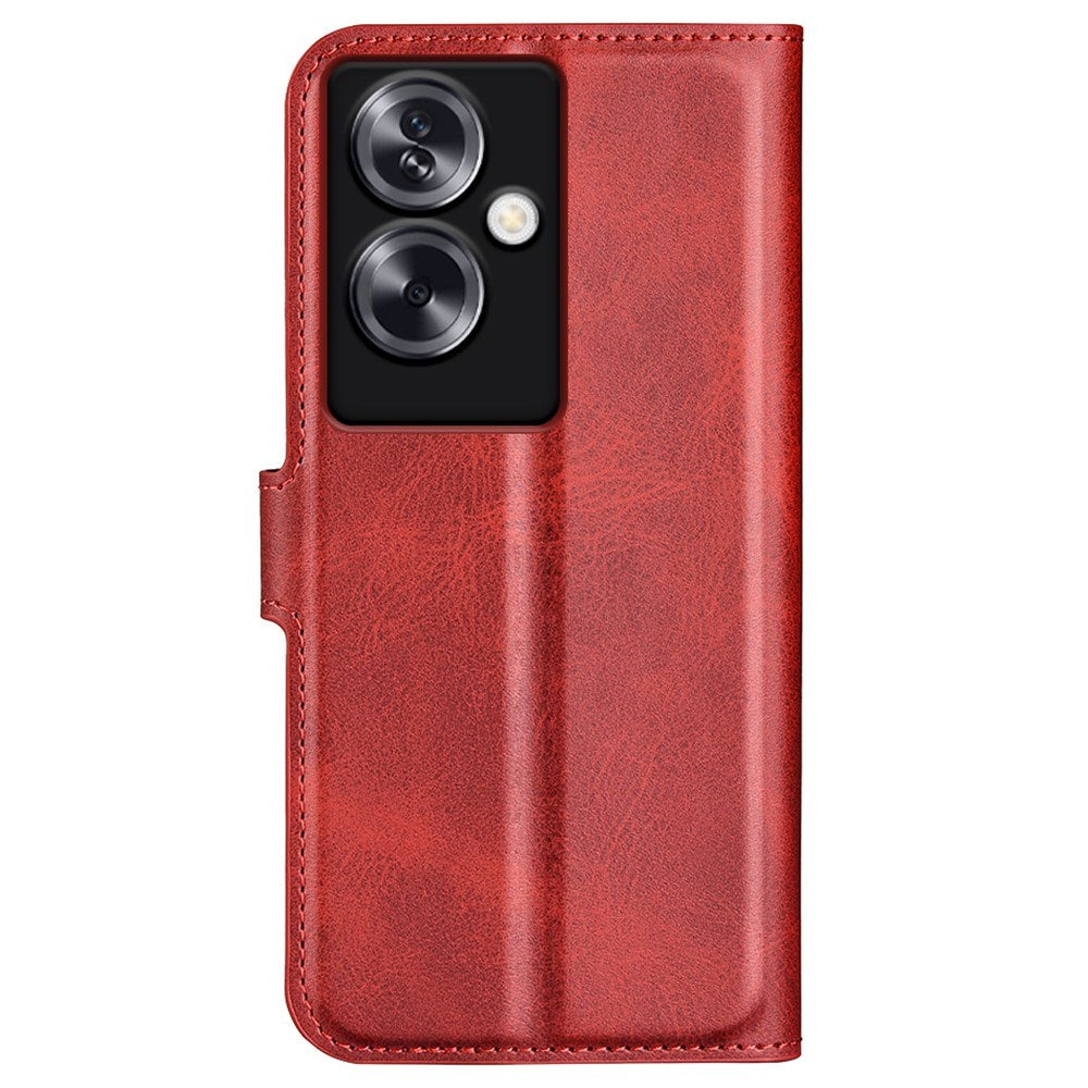 EIDERWOOD OPPO A79 (5G) / A2 (5G) Kunst Skinn Flippdeksel med Lommebok og Stativ - Rød