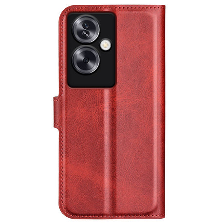 EIDERWOOD OPPO A79 (5G) / A2 (5G) Kunst Skinn Flippdeksel med Lommebok og Stativ - Rød