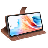 EIDERWOOD OPPO A79 (5G) / A2 (5G) Kunst Skinn Flippdeksel med Lommebok og Stativ - Lys Brun