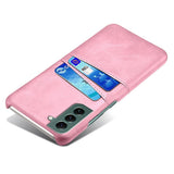 Samsung Galaxy S24 Kunstskinn Deksel m. Dobbel Kortholder - Rose Gold