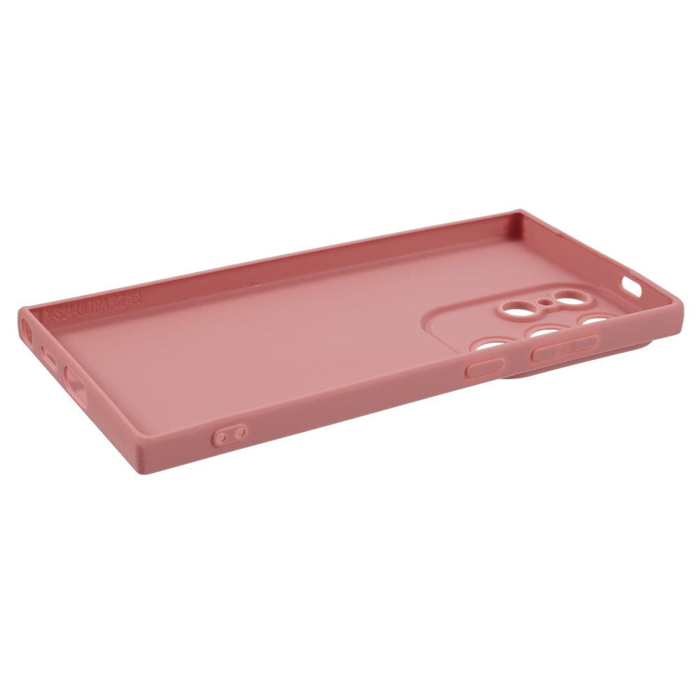 Samsung Galaxy S24 Ultra Matt Fleksibelt Plast Deksel - Rosa