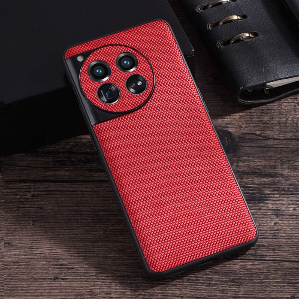 OnePlus 12 Fleksibelt Plast Nylon Bakdeksel - Rød