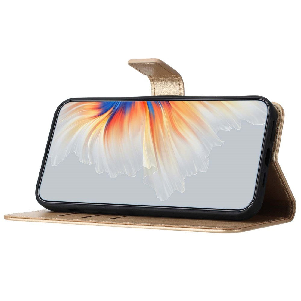 EIDERWOOD Motorola Moto G84 Flip Deksel med Lommebok og Stropp - Glitter - Gull