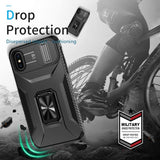 EIDERWOOD iPhone XS Max Bakdeksel med Magnetisk Kickstand Og Cam Slider - Svart