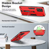 EIDERWOOD Motorola Moto E13 Håndverker Deksel m. Fingerring & Stativ - Rød