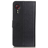 Samsung Galaxy Xcover 7 Kunstskinn Flippdeksel med Kortholdere - Svart