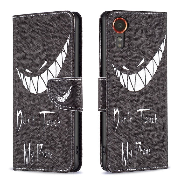 EIDERWOOD Samsung Galaxy Xcover 7 Flip Deksel med 2 Kortholdere - "Don't Touch My Phone"