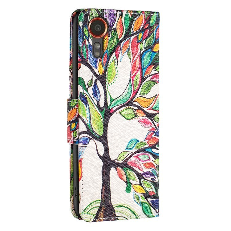 EIDERWOOD Samsung Galaxy Xcover 7 Flip Deksel med 2 Kortholdere - Fargerikt Tre