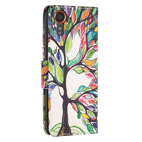 EIDERWOOD Samsung Galaxy Xcover 7 Flip Deksel med 2 Kortholdere - Fargerikt Tre